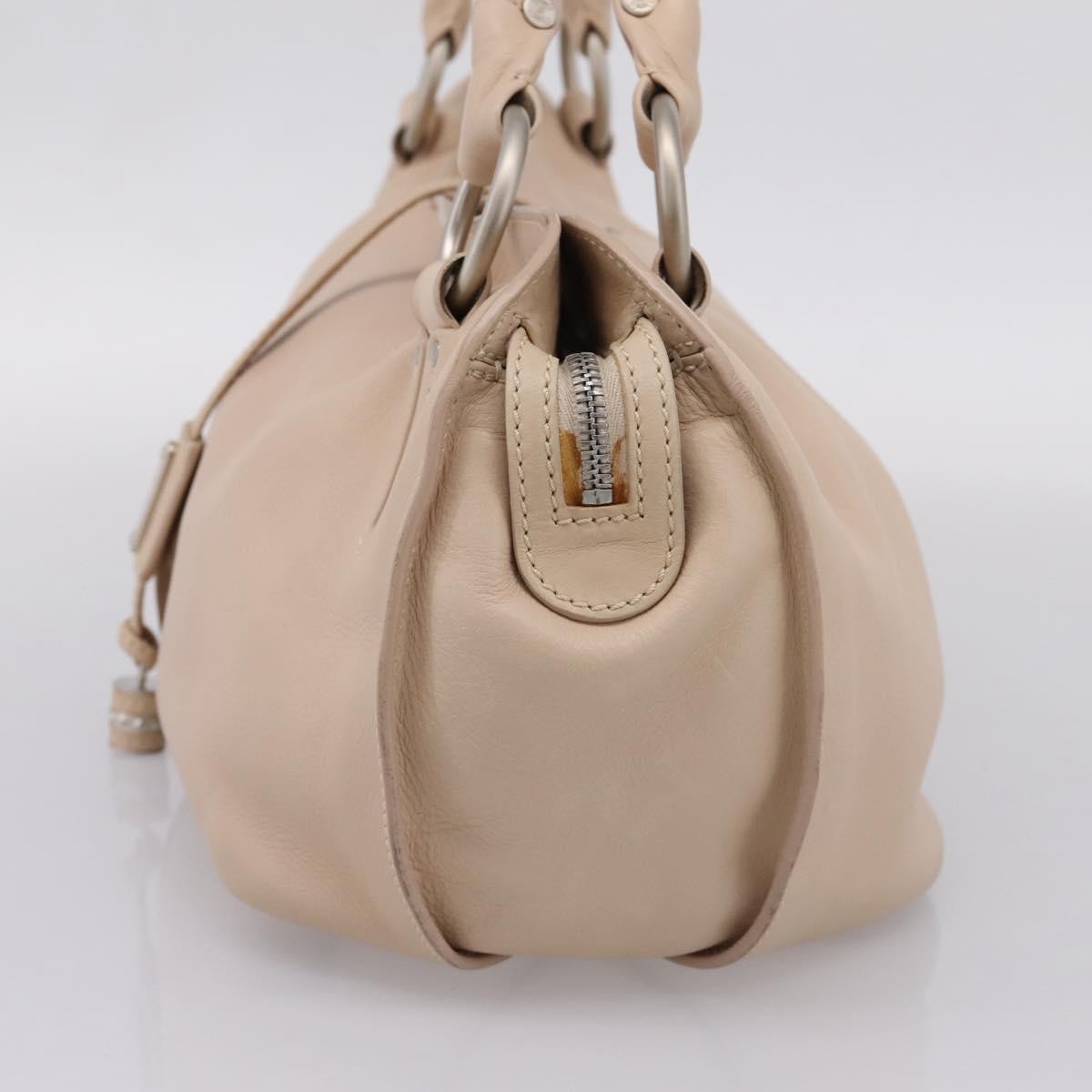 Celine Bittersweet Leather Beige Leather Handbag (Pre-Owned)