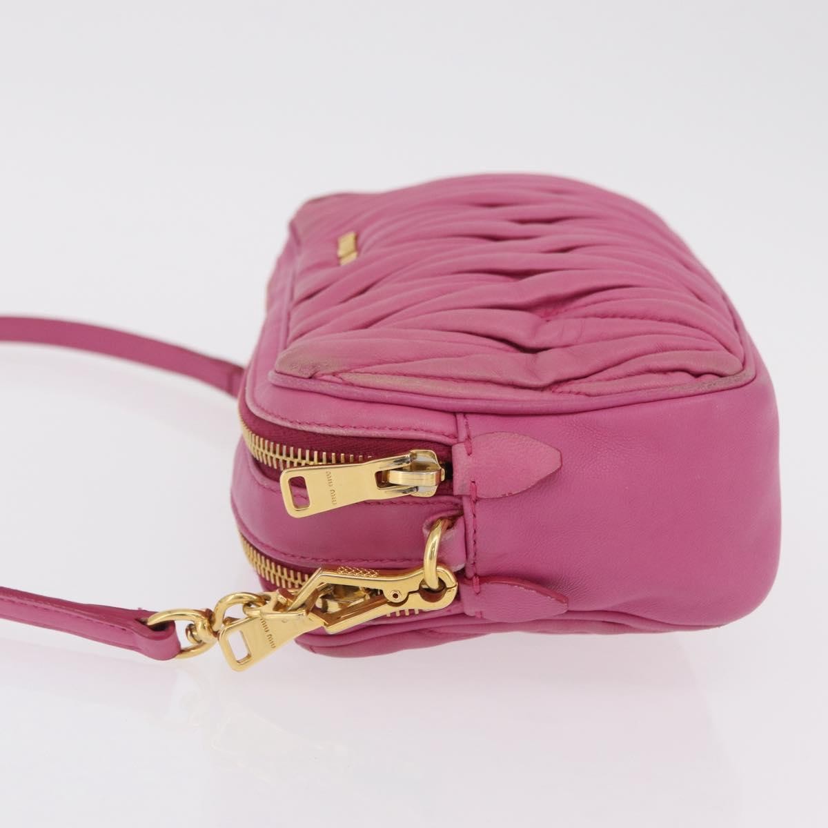 Miu Miu Tech Matelasse Leather Pink Leather Crossbody Bag Bag (Pre-Owned)