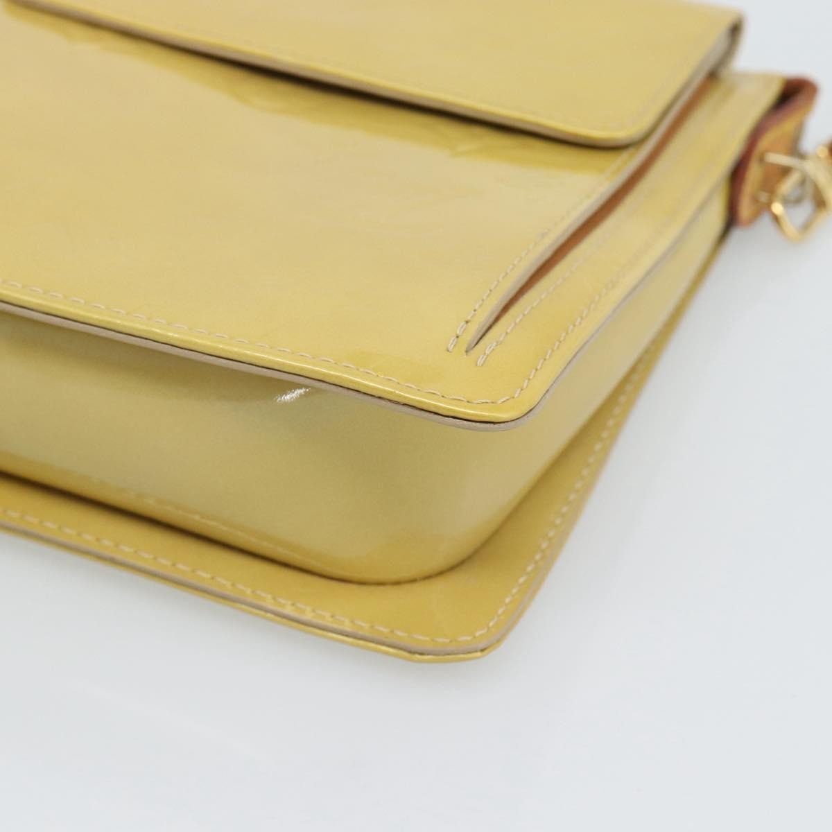 Louis Vuitton Mott Monogram Vernis Beige Patent_Leather Clutche & Pouche Bag (Pre-Owned)