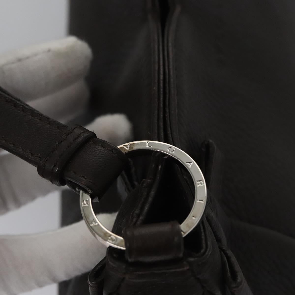 Bvlgari Handbag Leather Brown Leather Handbag (Pre-Owned)