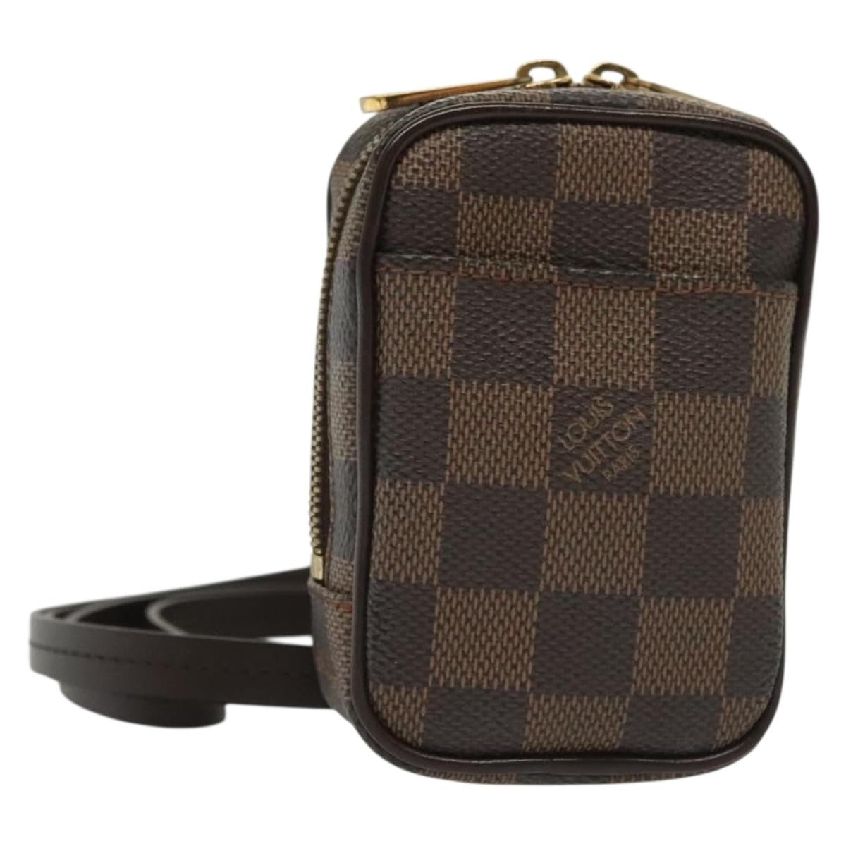 Louis Vuitton Etui Okapi Camera Case Damier Ebene Brown Canvas Clutche & Pouche Bag (Pre-Owned)
