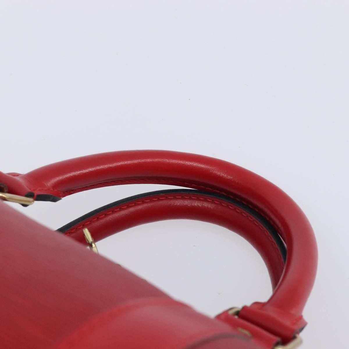 Louis Vuitton Keepall Epi Leather Red Leather Travel Bag Bag (Pre-Owned)