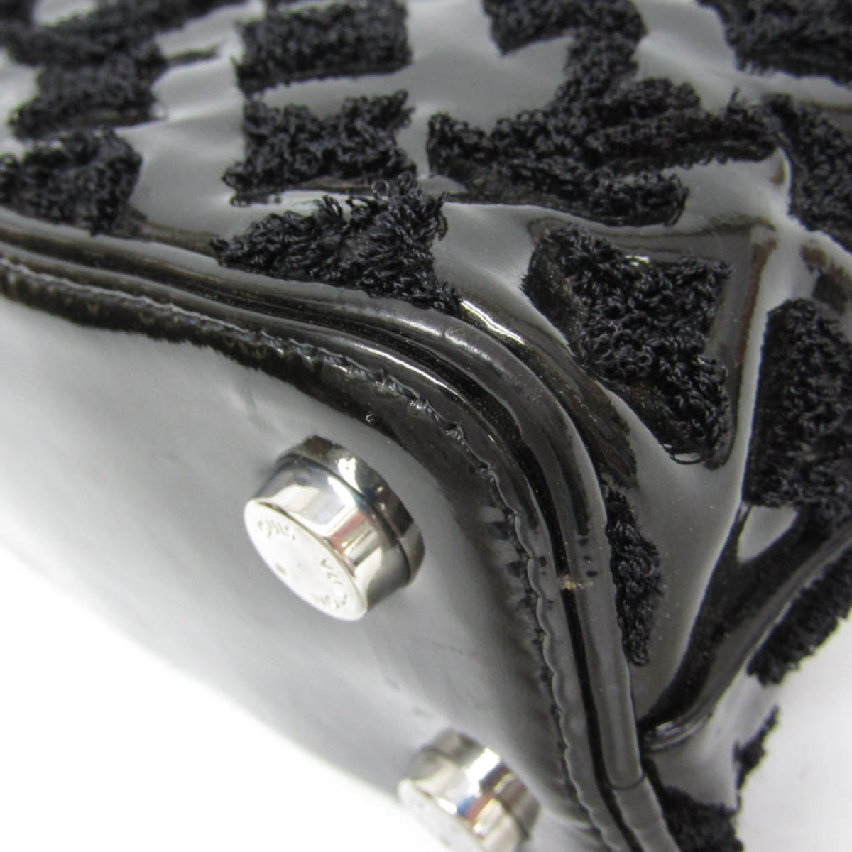 Louis Vuitton Fascination Lockit Patent Lambskin Black Patent_Leather Handbag (Pre-Owned)