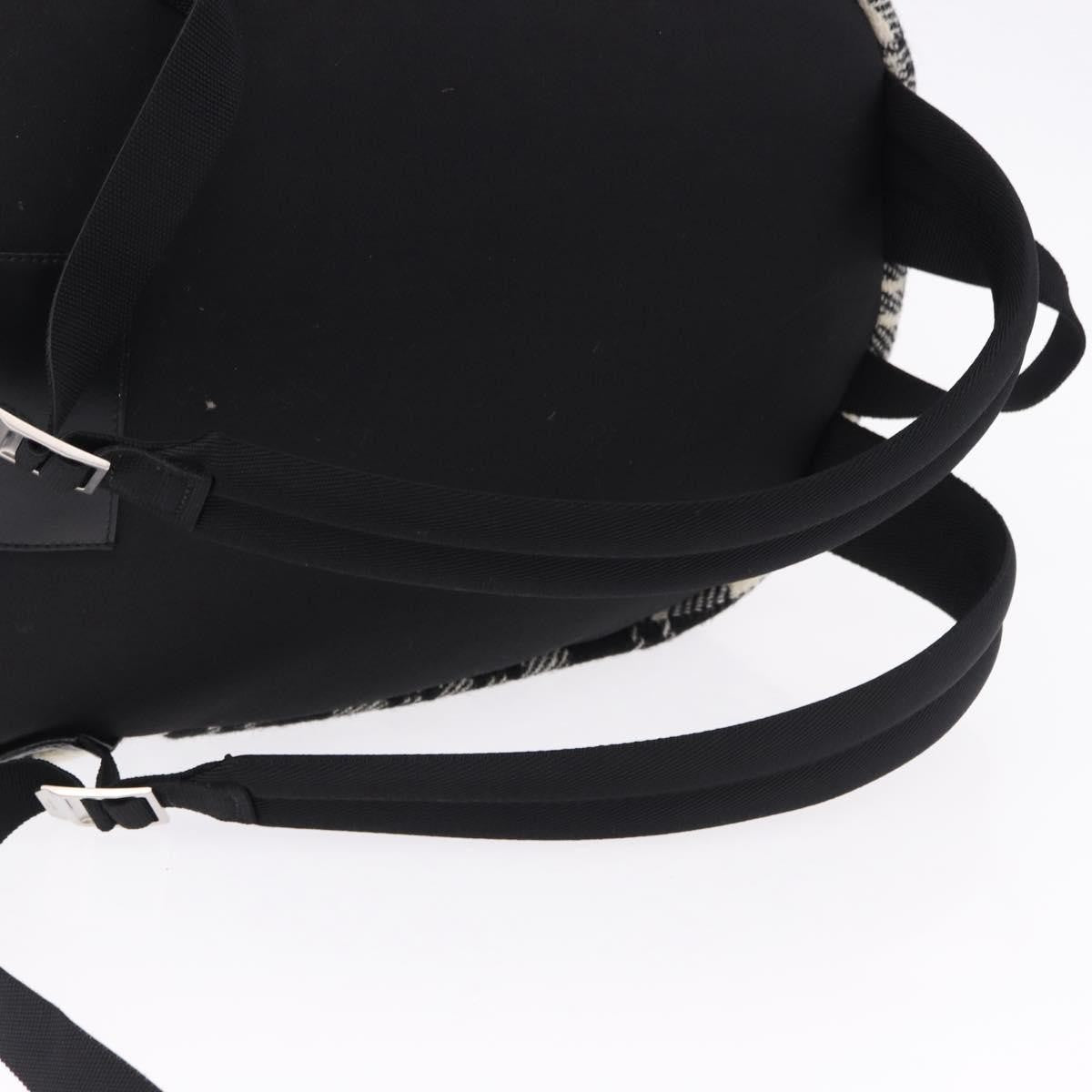 Saint Laurent City Printed Wool Black Wool Backpack Bag (Pre-Owned)