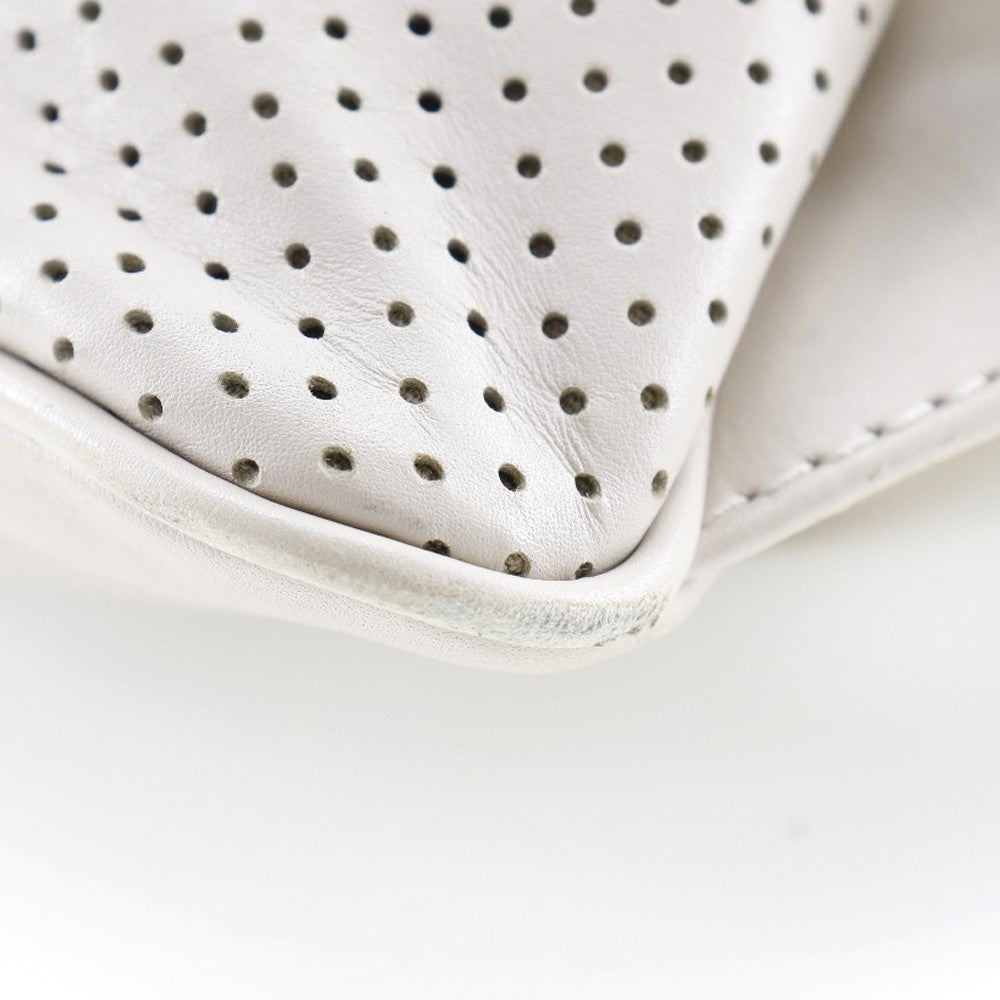 Bottega Veneta Drawstring Perforated Leather Beige Calfskin Backpack Bag (Pre-Owned)