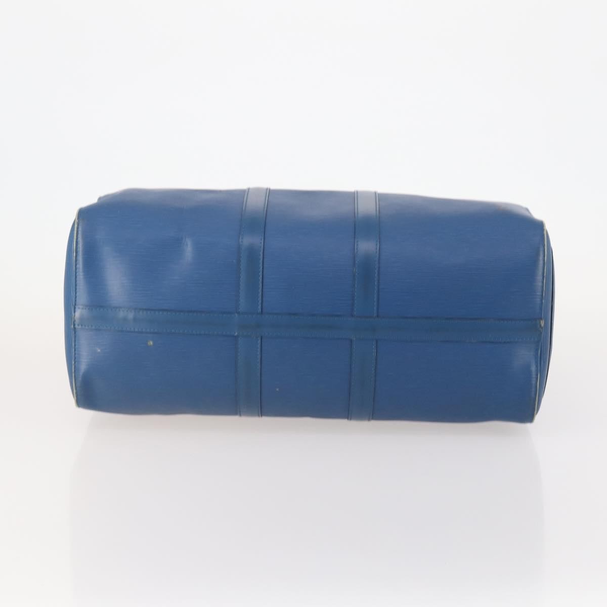 Louis Vuitton Keepall Epi Leather Blue Leather Travel Bag Bag (Pre-Owned)