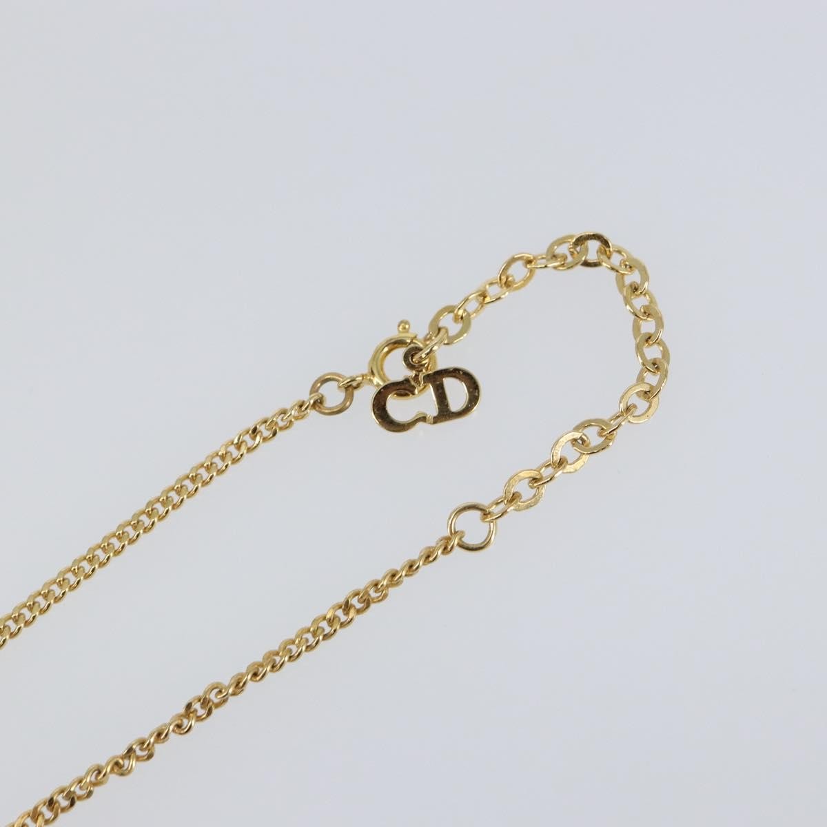 Christian Dior Cd Pendant Metal And Crystals Gold Metal Jewelry (Pre-Owned)