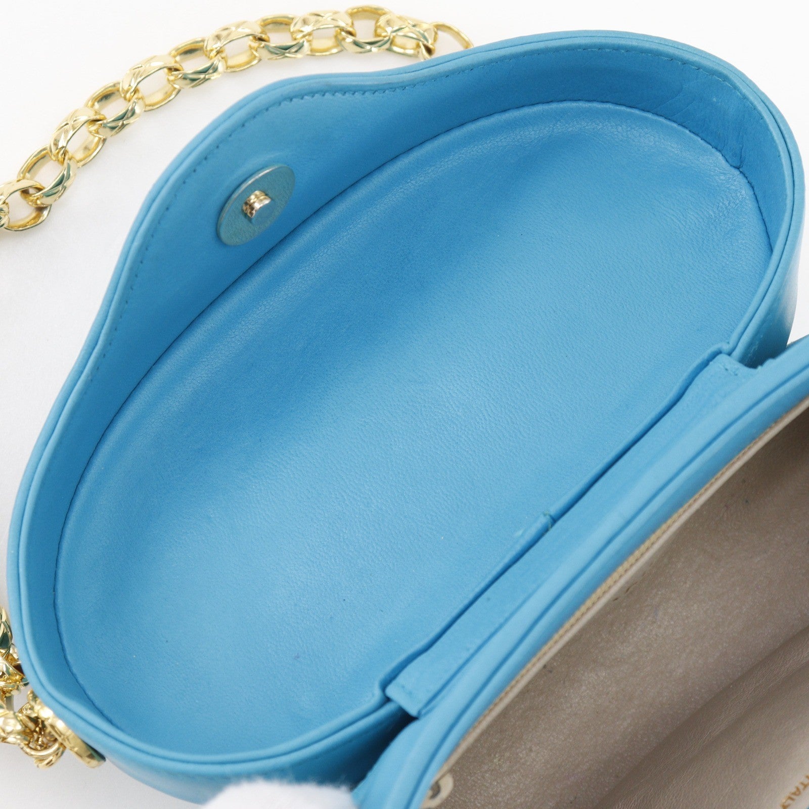 Chanel Vintage Tassel Box Quilted Leather Turquoise Leather Shoulder Bag Bag (Pre-Owned)