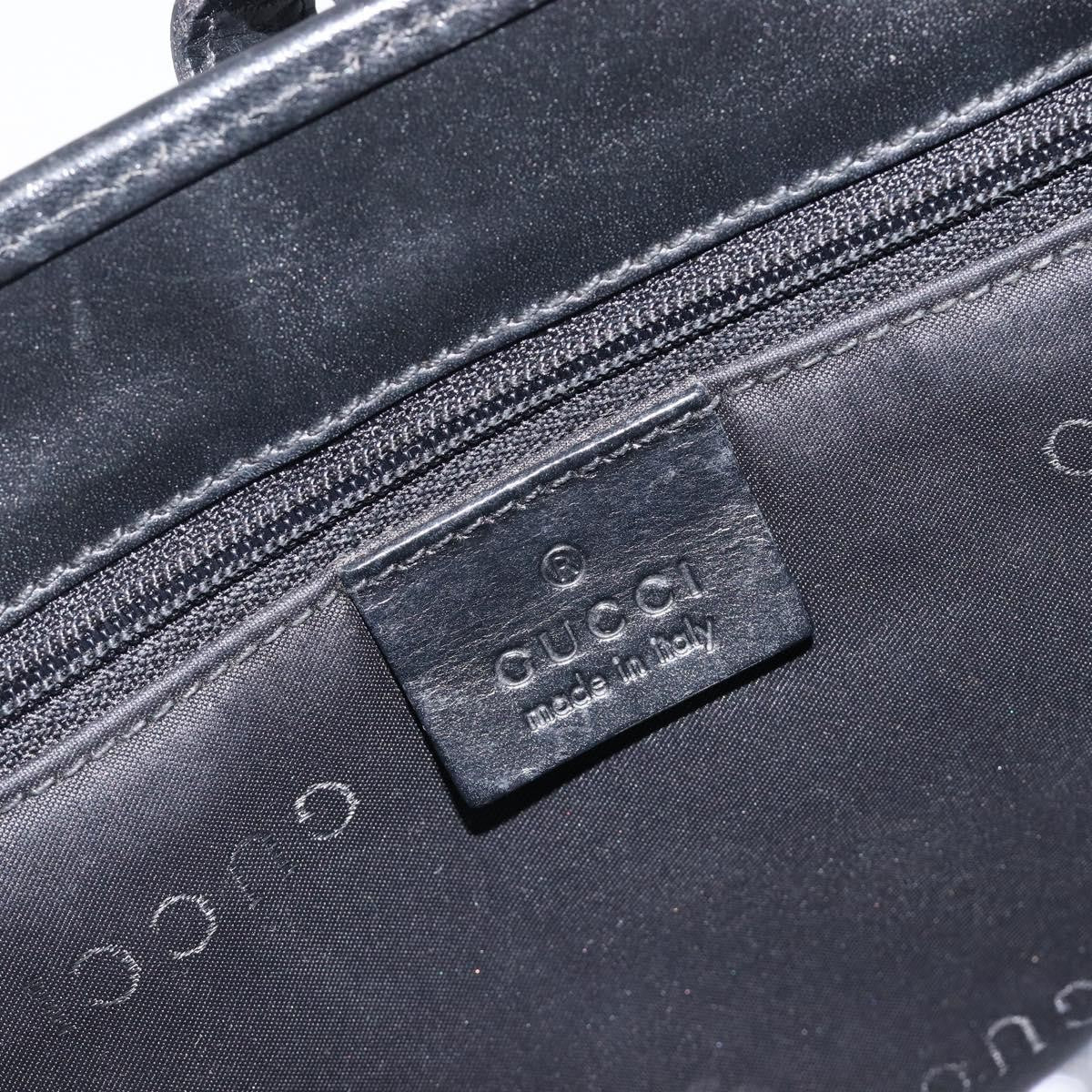 Gucci Jackie Leather Black Leather Tote Bag Bag (Pre-Owned)