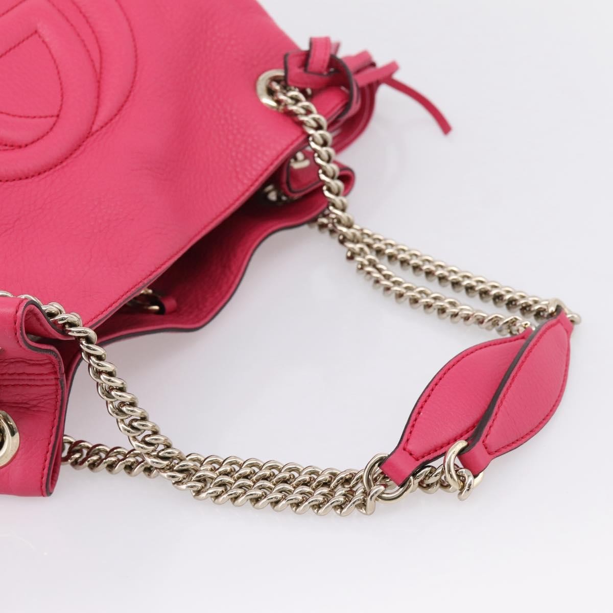 Gucci Soho Chain Strap Leather Pink Leather Shoulder Bag Bag (Pre-Owned)