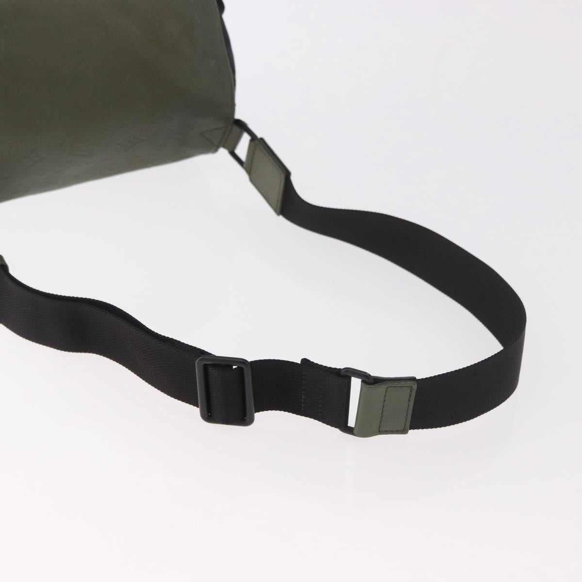 Louis Vuitton Chalk Sling Monogram Shadow Leather Green Canvas Shoulder Bag Bag (Pre-Owned)