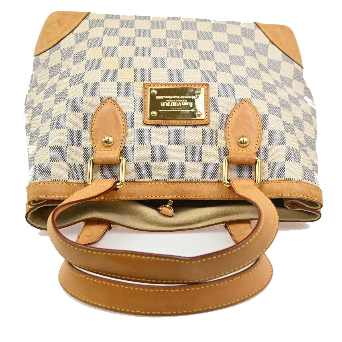 Louis Vuitton Hampstead Damier Ebene White Canvas Tote Bag Bag (Pre-Owned)