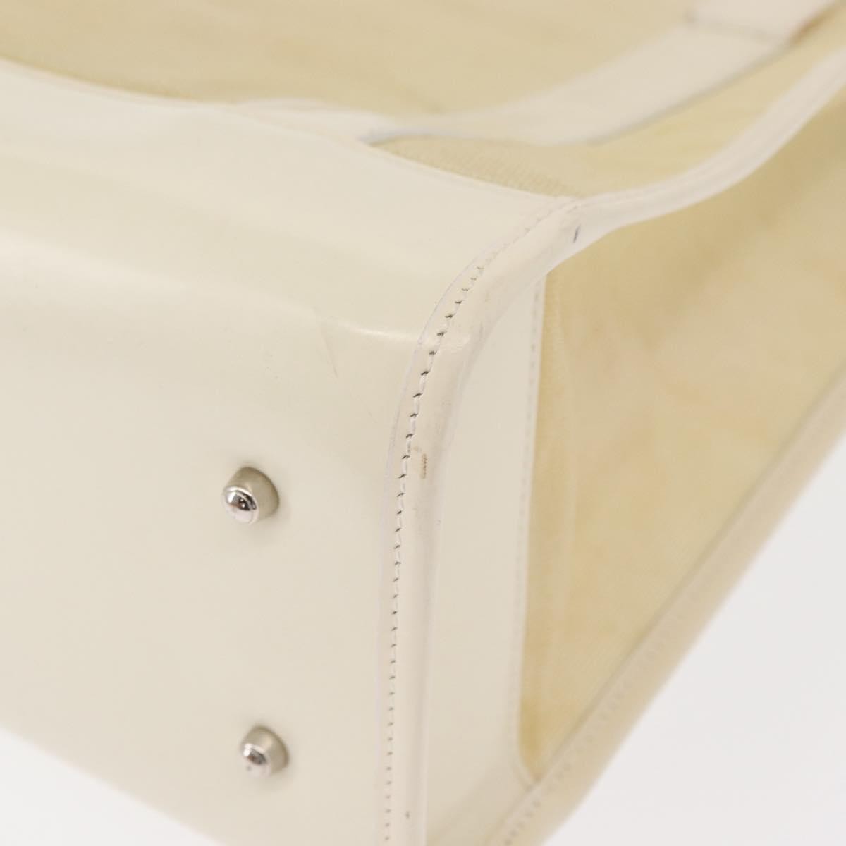 Gucci Vintage Tote Vinyl Beige Plastic Tote Bag Bag (Pre-Owned)