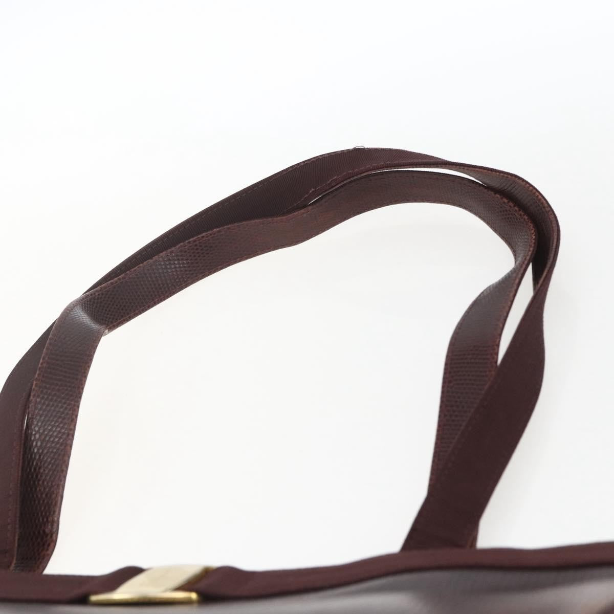 Salvatore Ferragamo Vala Tote Leather Brown Leather Tote Bag Bag (Pre-Owned)