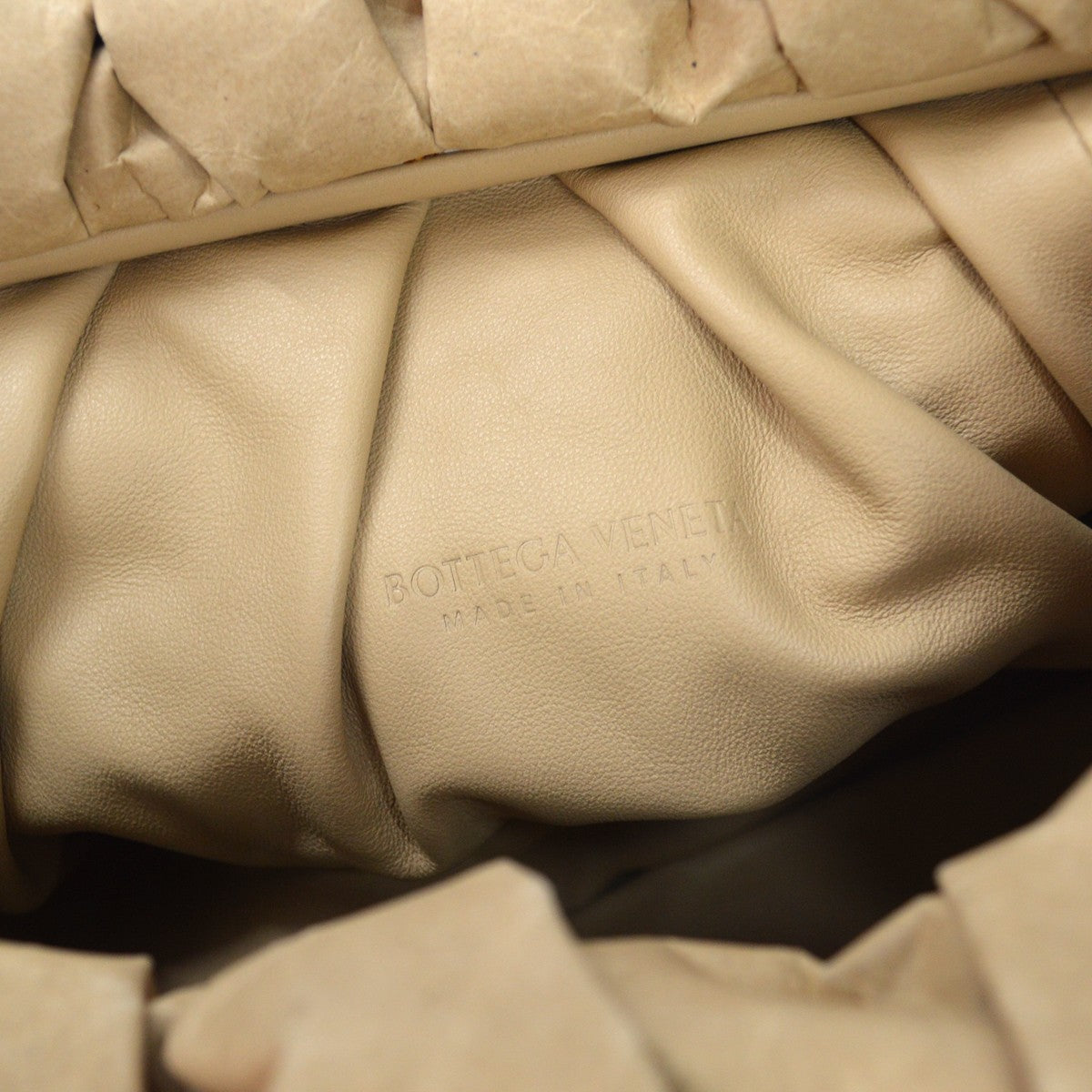 Bottega Veneta The Shoulder Pouch Kraft Paper Brown Leather Shoulder Bag Bag (Pre-Owned)