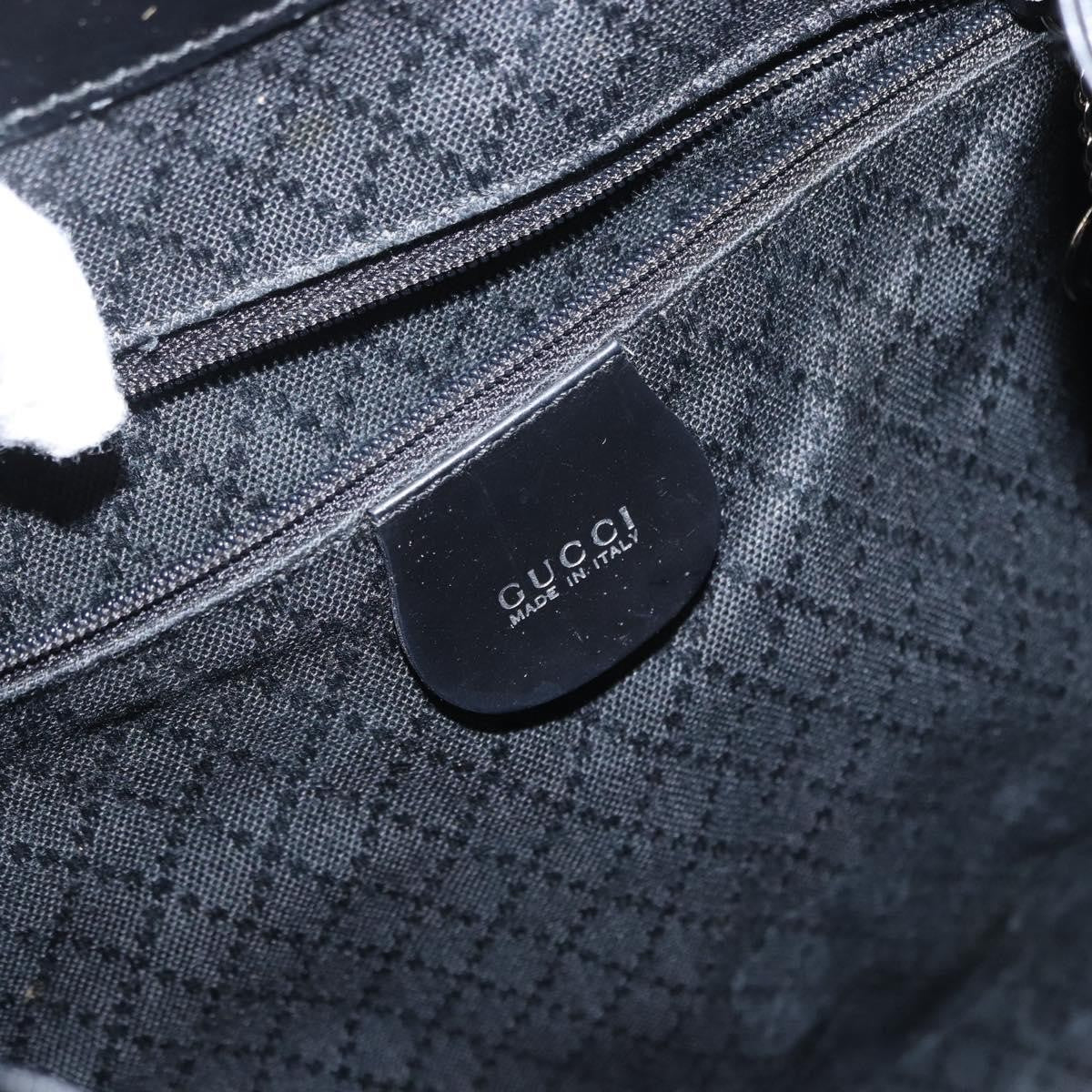Gucci Vintage Bamboo Leather Black Leather Backpack Bag (Pre-Owned)
