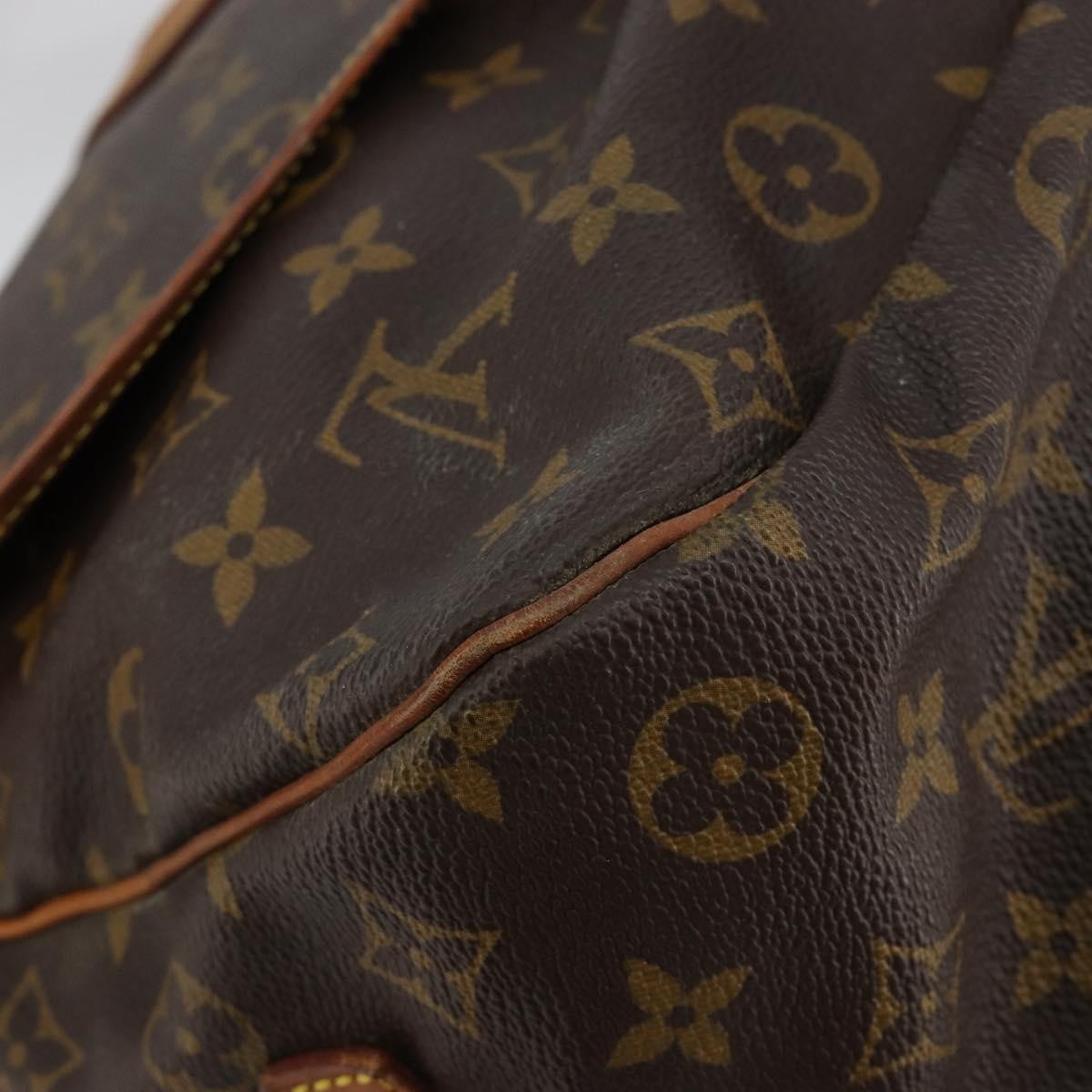 Louis Vuitton Saumur Monogram Canvas Brown Canvas Shoulder Bag Bag (Pre-Owned)