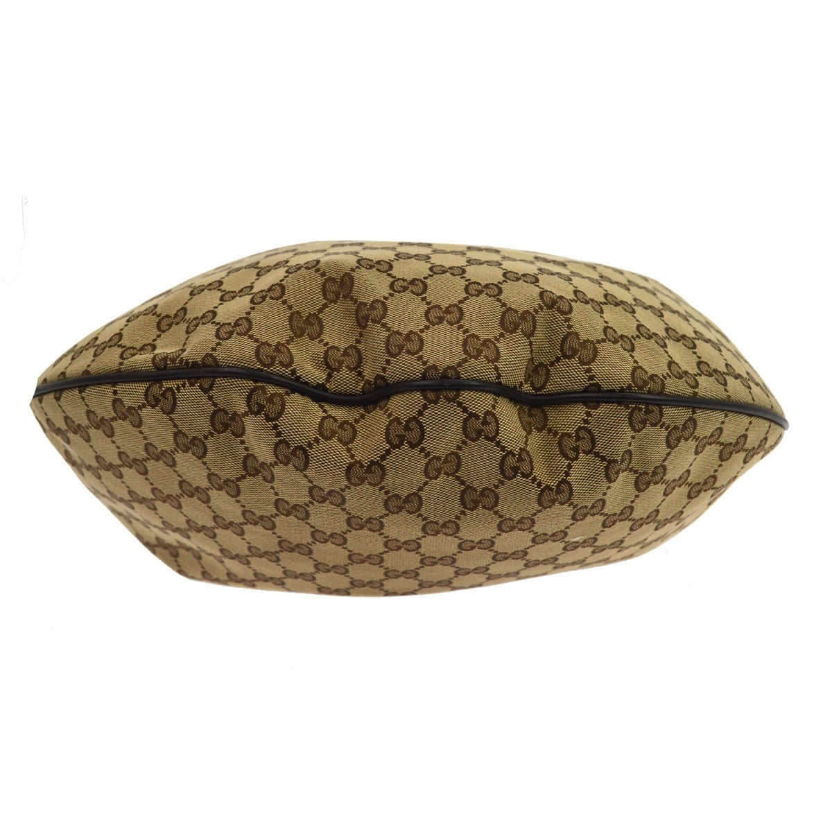 Gucci Wave Hobo Gg Canvas Beige Canvas Shoulder Bag Bag (Pre-Owned)