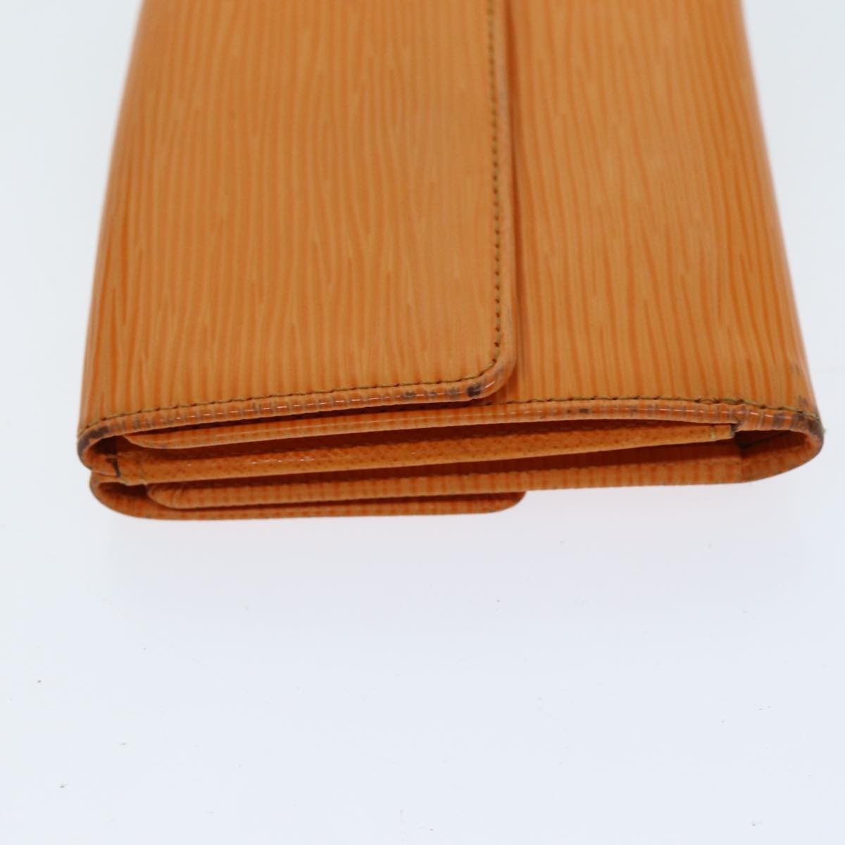 Louis Vuitton Compact Porte Tresor International Epi Leather Orange Leather Wallets Accessory (Pre-Owned)