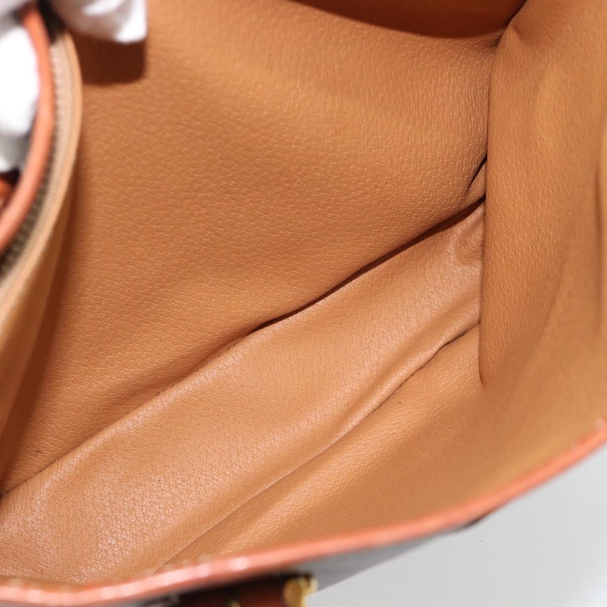 Celine Vintage Macadam Canvas And Leather Brown Canvas Tote Bag Bag (Pre-Owned)