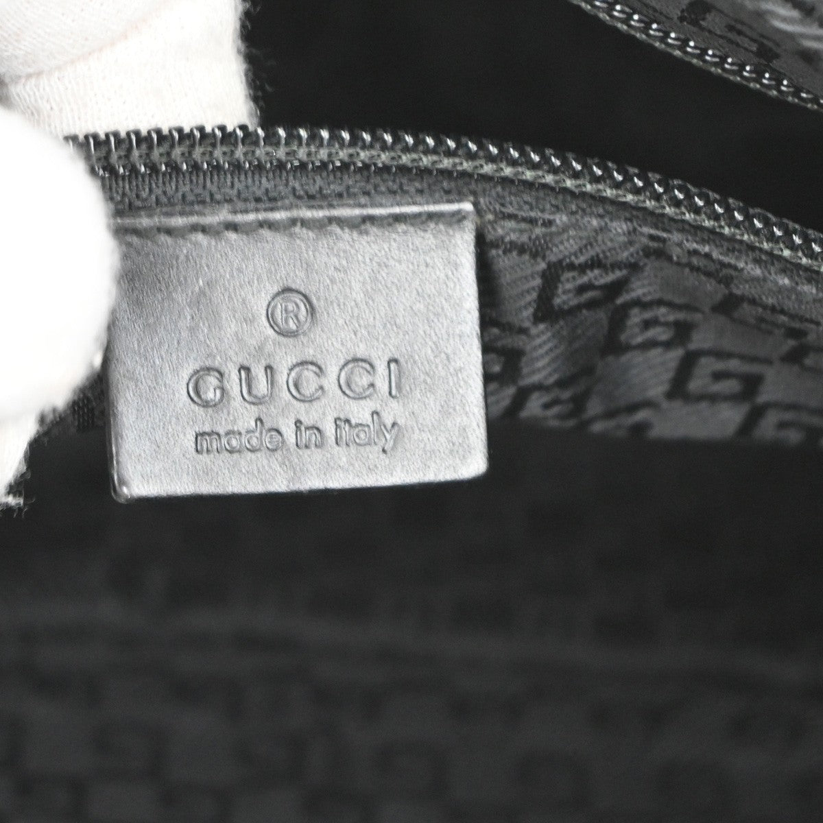 Gucci Vintage Hobo Canvas Black Canvas Shoulder Bag Bag (Pre-Owned)
