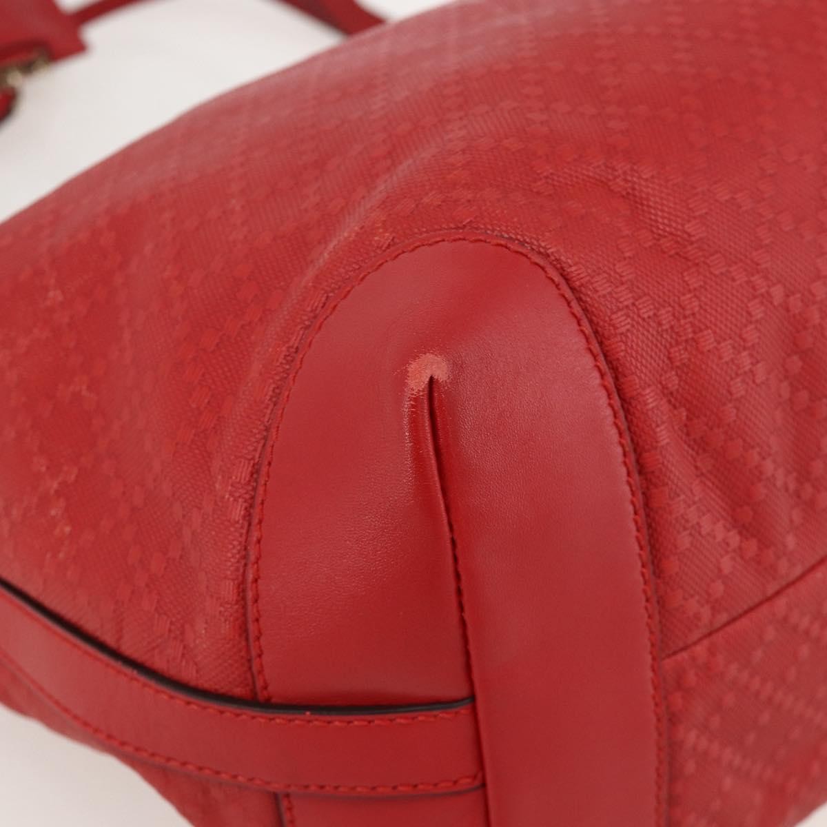 Gucci Craft Tote Diamante Leather Red Pvc Tote Bag Bag (Pre-Owned)