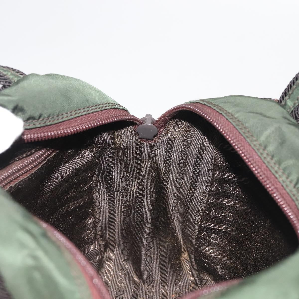 Prada Vintage Tessuto Khaki Nylon Handbag (Pre-Owned)