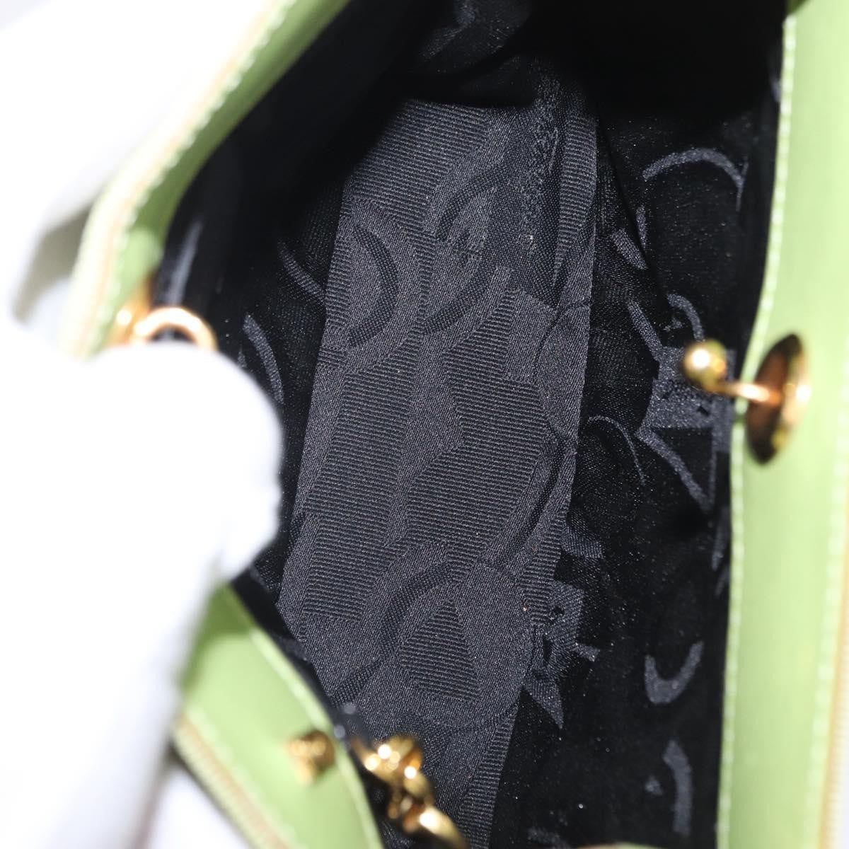 Salvatore Ferragamo Vala Canvas Green Canvas Shoulder Bag Bag (Pre-Owned)