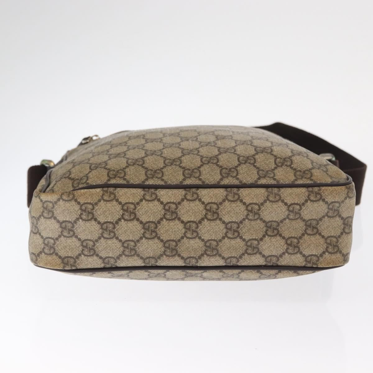 Gucci Front Zip Messenger Gg Coated Canvas Beige Canvas Shoulder Bag Bag (Pre-Owned)