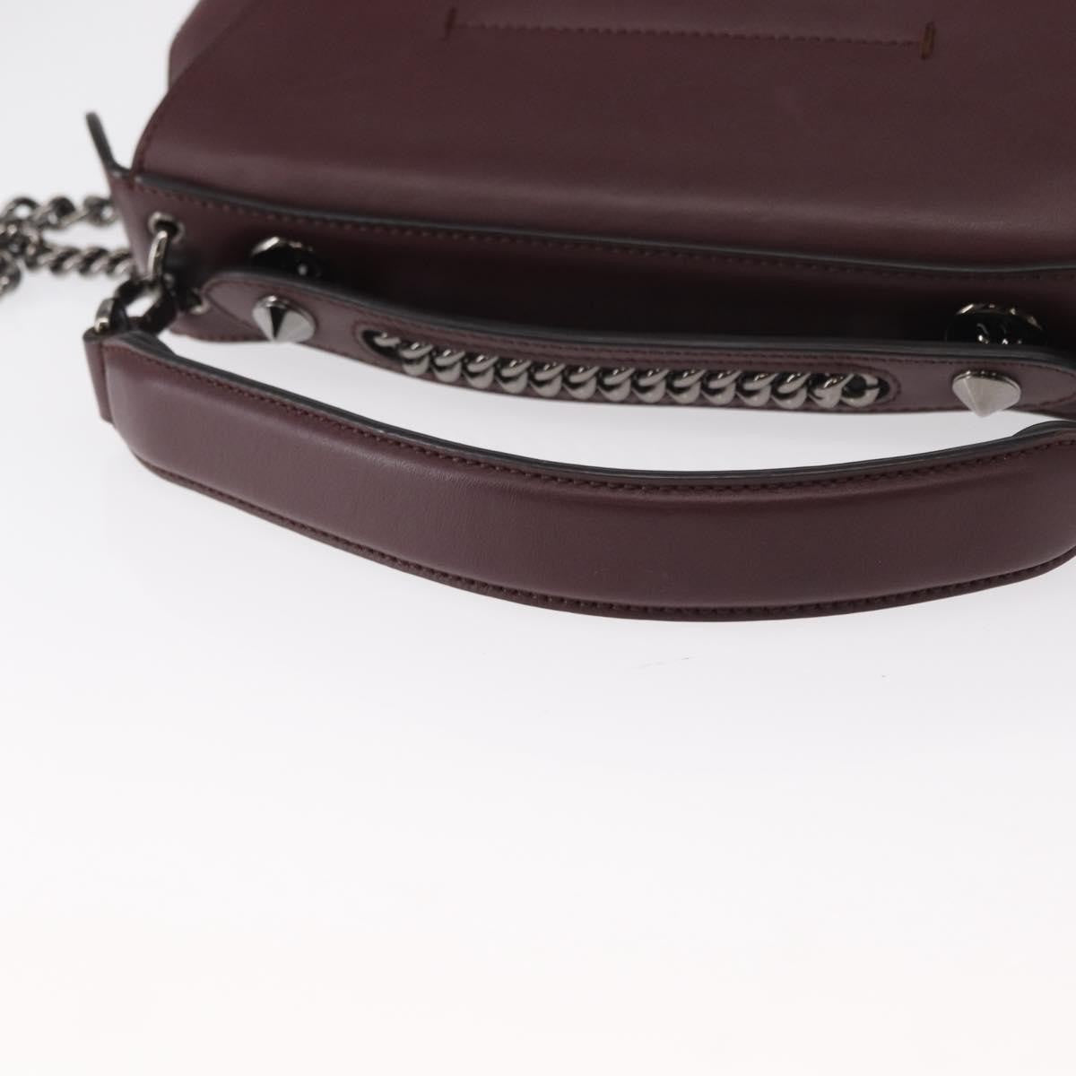 Fendi Back To School Leather Burgundy Leather Backpack Bag (Pre-Owned)
