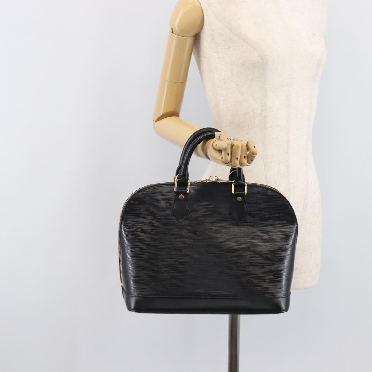 Louis Vuitton Vintage Alma Epi Leather Black Leather Handbag (Pre-Owned)