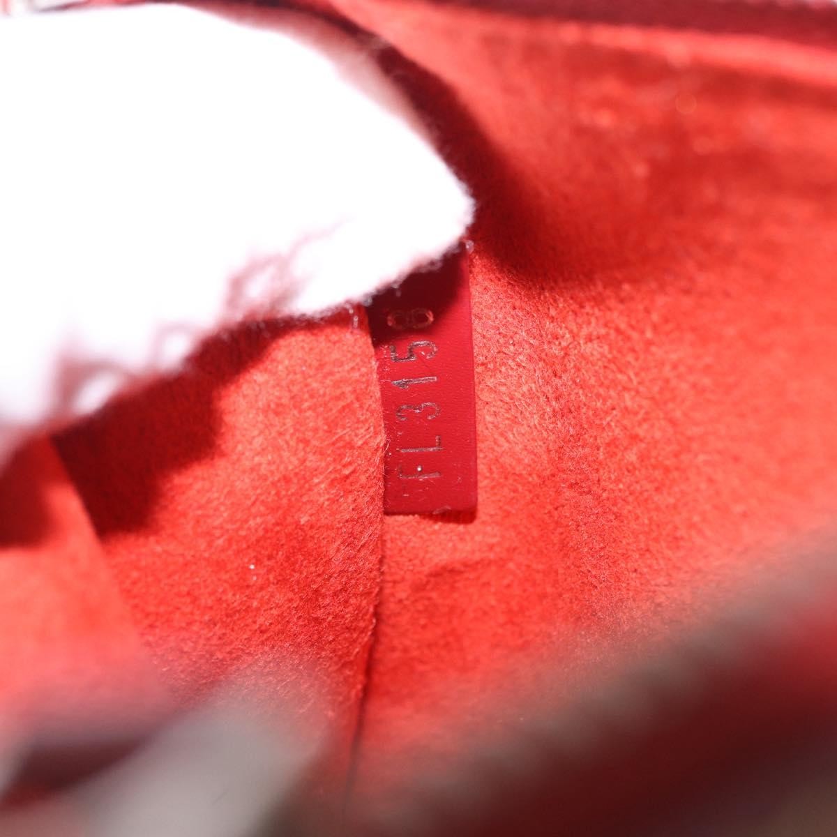 Louis Vuitton Neverfull Leather Red Leather Clutche & Pouche Bag (Pre-Owned)