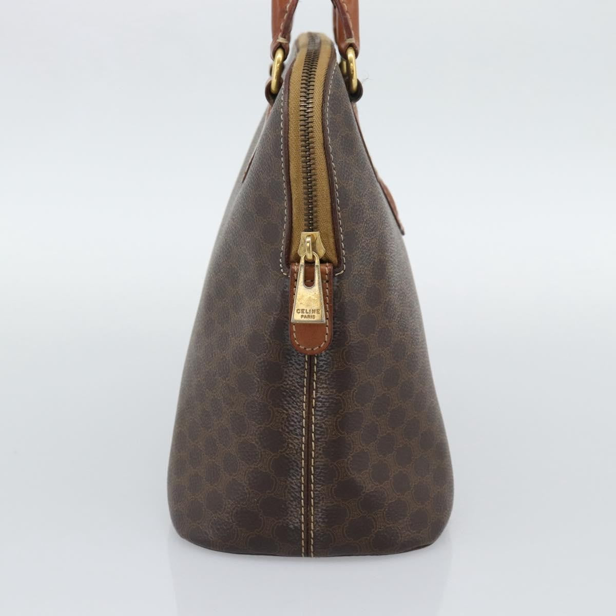 Celine Vintage Handbag Toile Céline Brown Pvc Handbag (Pre-Owned)