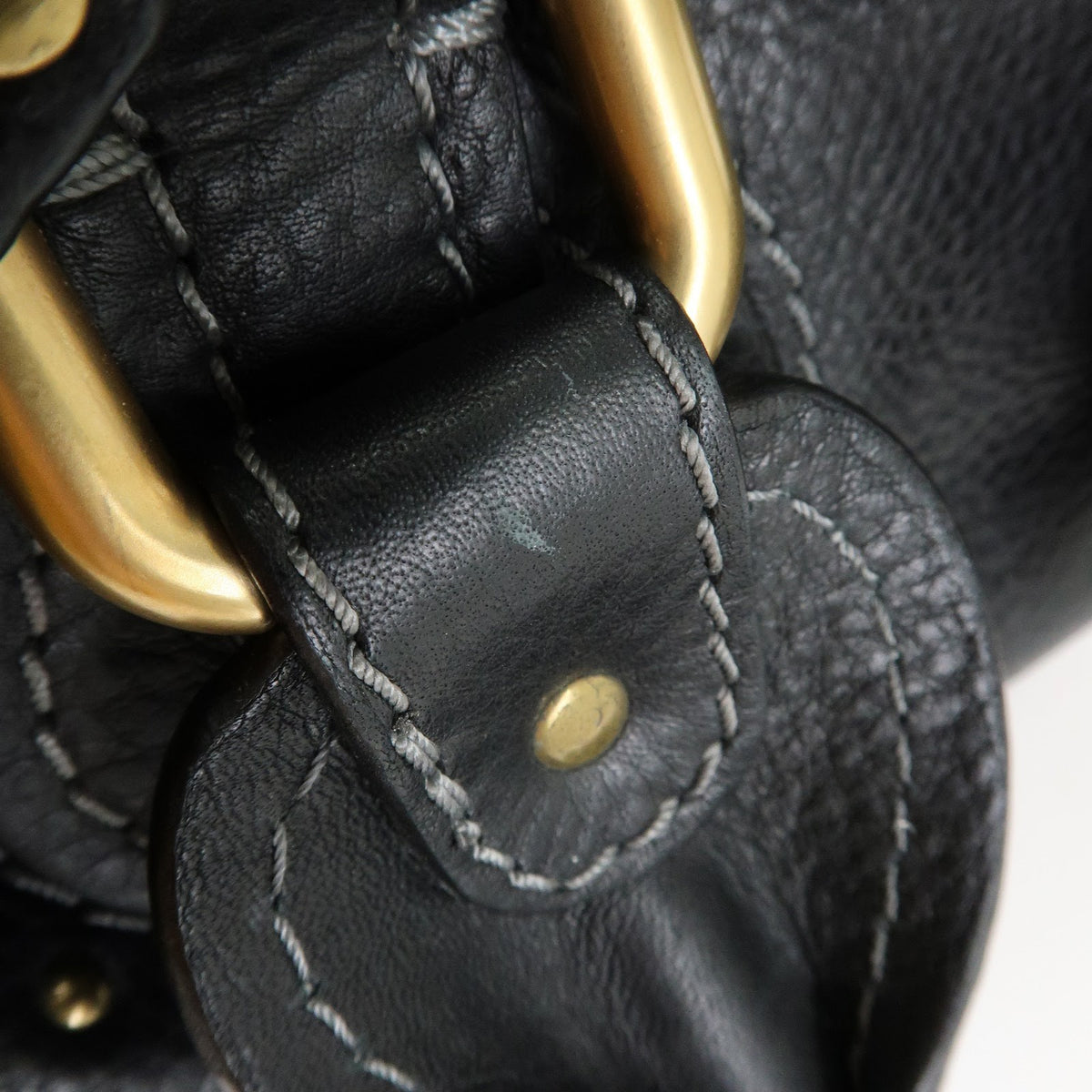 Chloe Paddington Body Leather Black Leather Handbag (Pre-Owned)