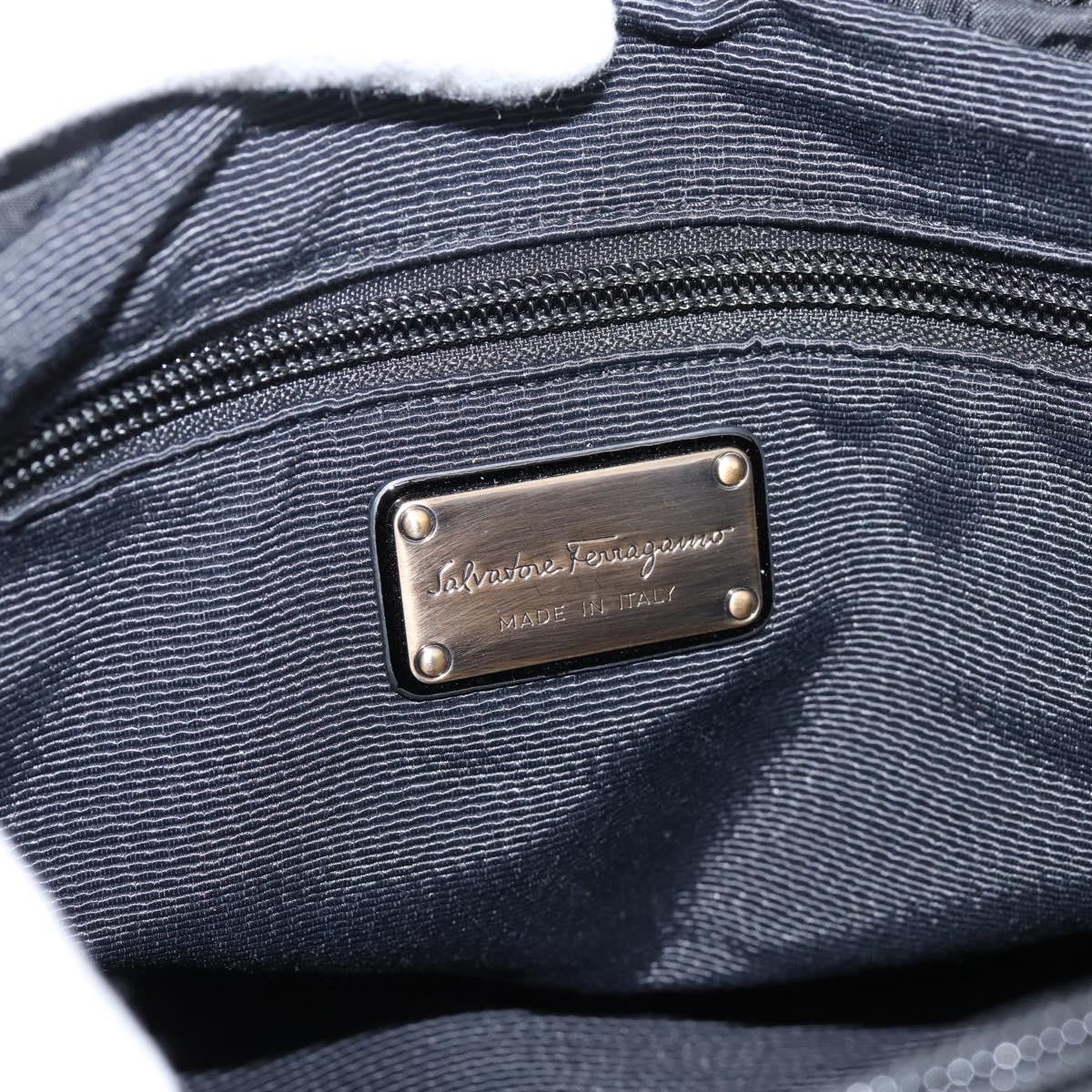 Salvatore Ferragamo Vala Tote Nylon Black Nylon Tote Bag Bag (Pre-Owned)