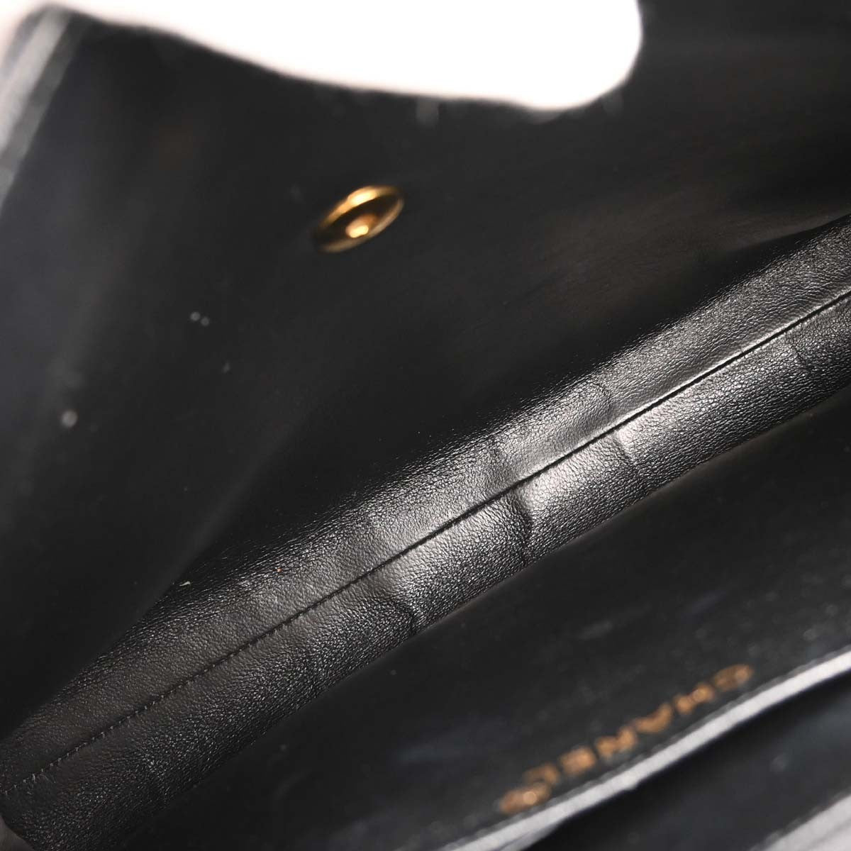 Chanel Vintage Two-Tone Kelly Top Handle Quilted Caviar Black Leather Handbag (Pre-Owned)