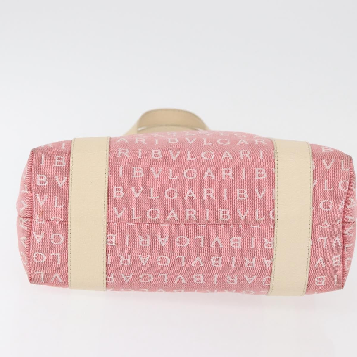 Bvlgari Logomania Canvas Pink Canvas Shoulder Bag Bag (Pre-Owned)