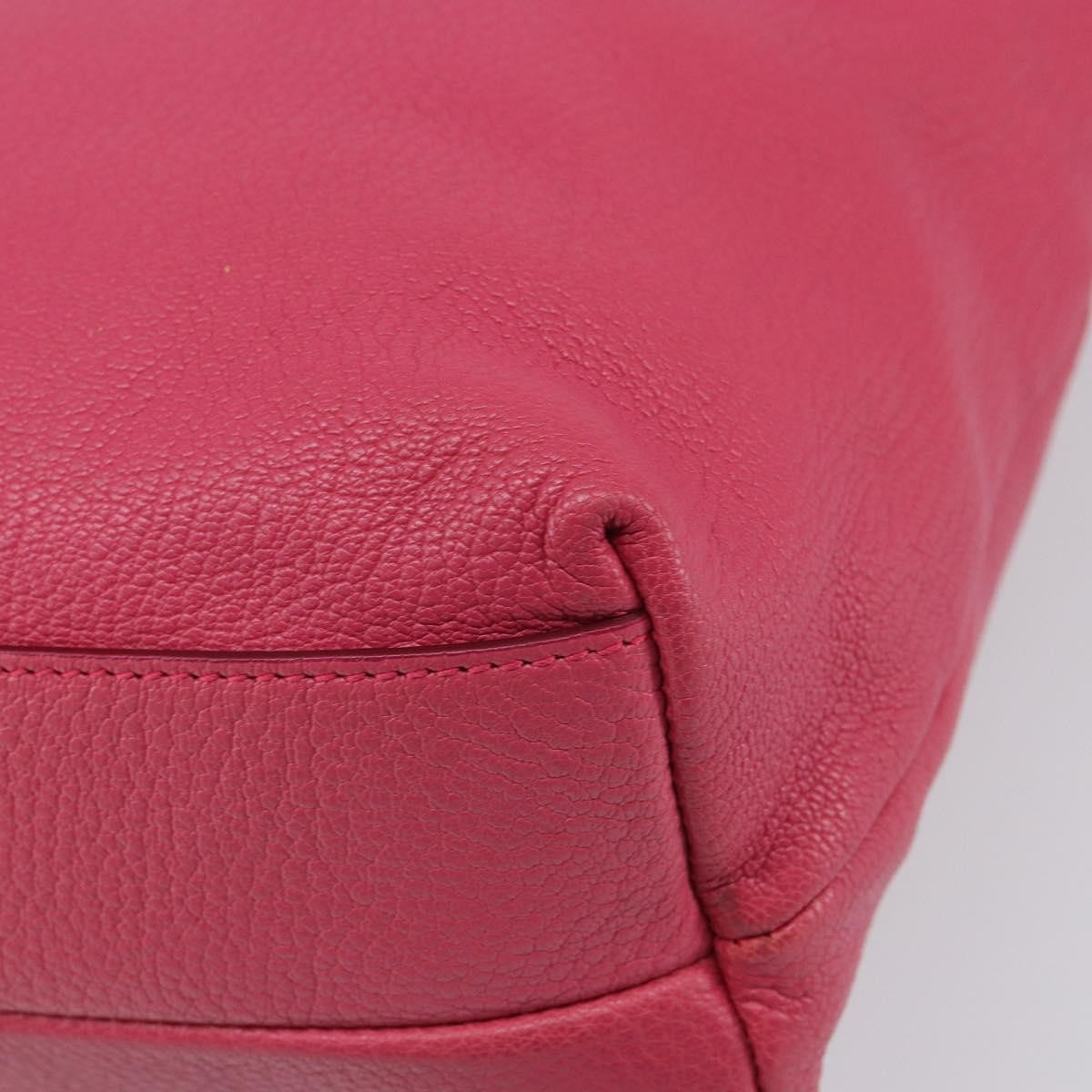 Salvatore Ferragamo Gancini Tote Leather Pink Leather Tote Bag Bag (Pre-Owned)