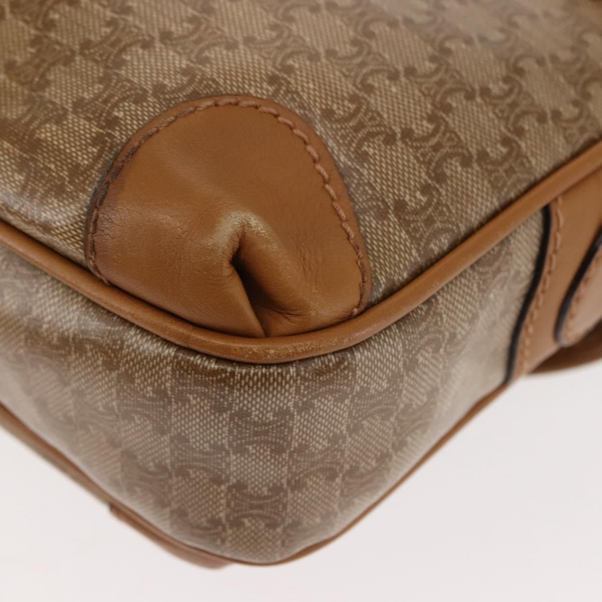 Celine Macadam Shoulder Pvc Leather Beige Pvc,Canvas Bag (Pre-Owned)