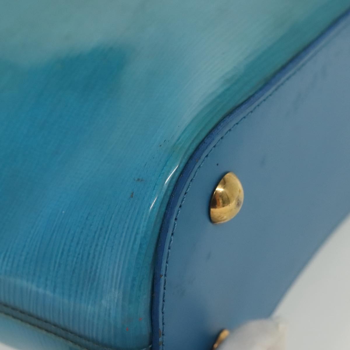 Louis Vuitton Plage Lagoon Bay Vinyl Epi Leather Blue Leather Bag (Pre-Owned)