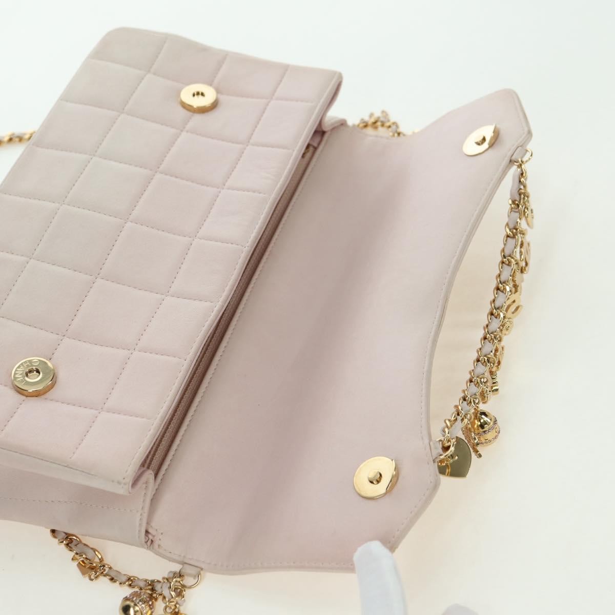 Chanel Chocolate Bar Accordion Reissue Flap Quilted Lambskin Pink_Gold Leather Handbag (Pre-Owned)