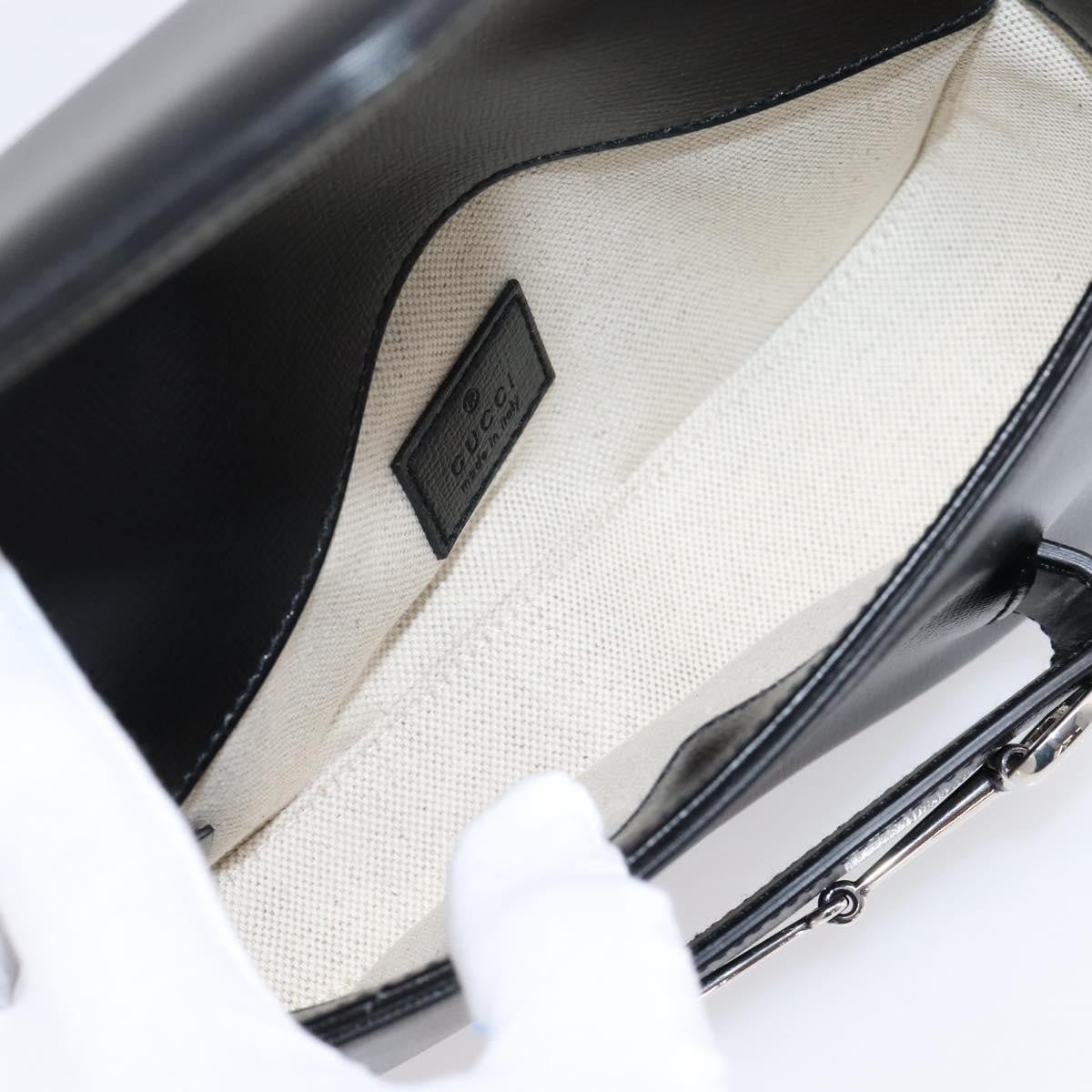 Gucci Horsebit 1955 Asymmetric Leather Black Leather Shoulder Bag Bag (Pre-Owned)