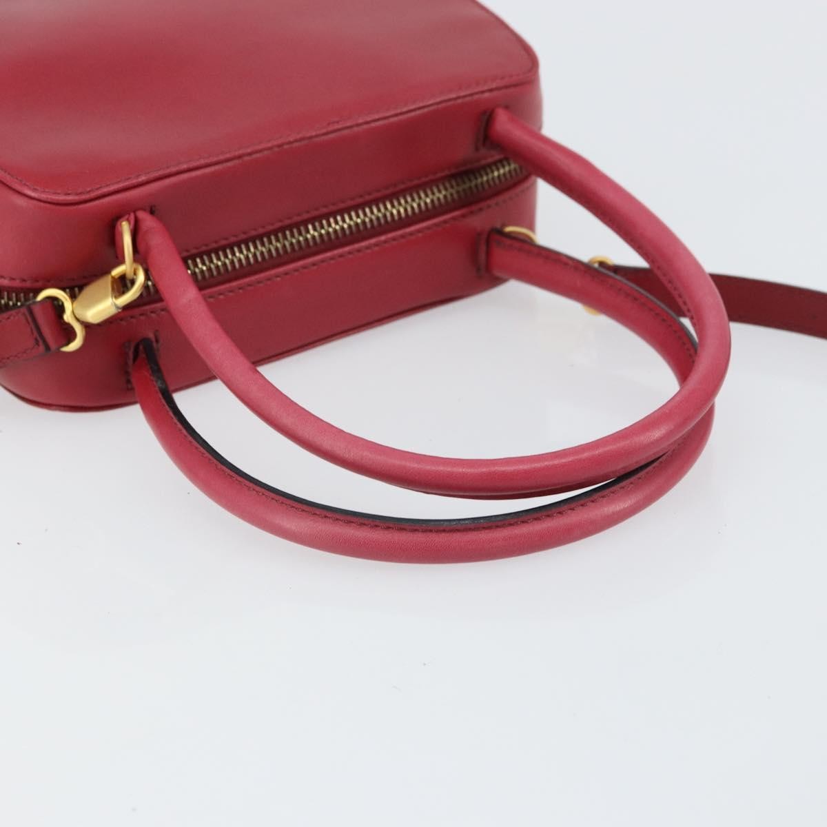 Celine Handbag Leather Red Leather Handbag (Pre-Owned)