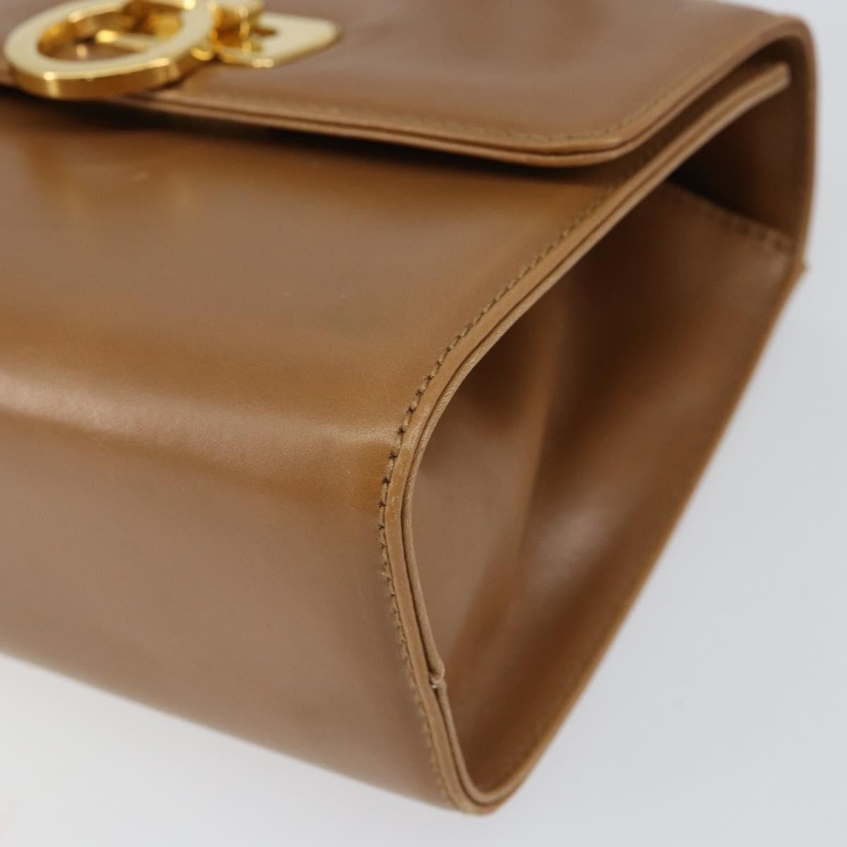 Salvatore Ferragamo Gancini Leather Brown Leather Shoulder Bag Bag (Pre-Owned)