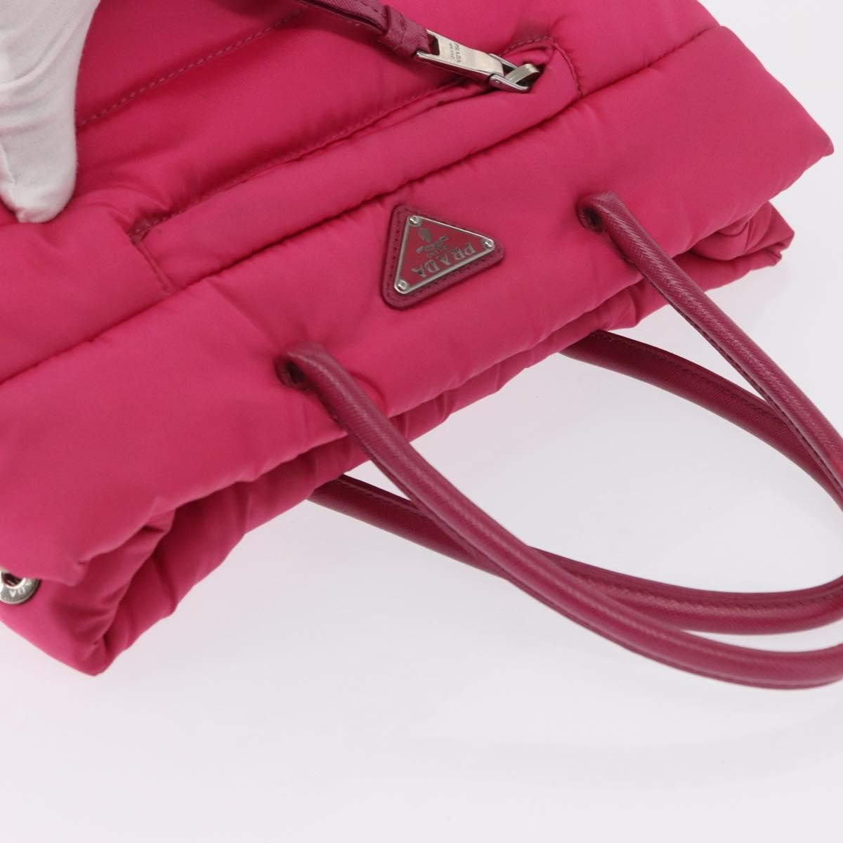 Prada Bomber Tessuto Pink Nylon Tote Bag Bag (Pre-Owned)