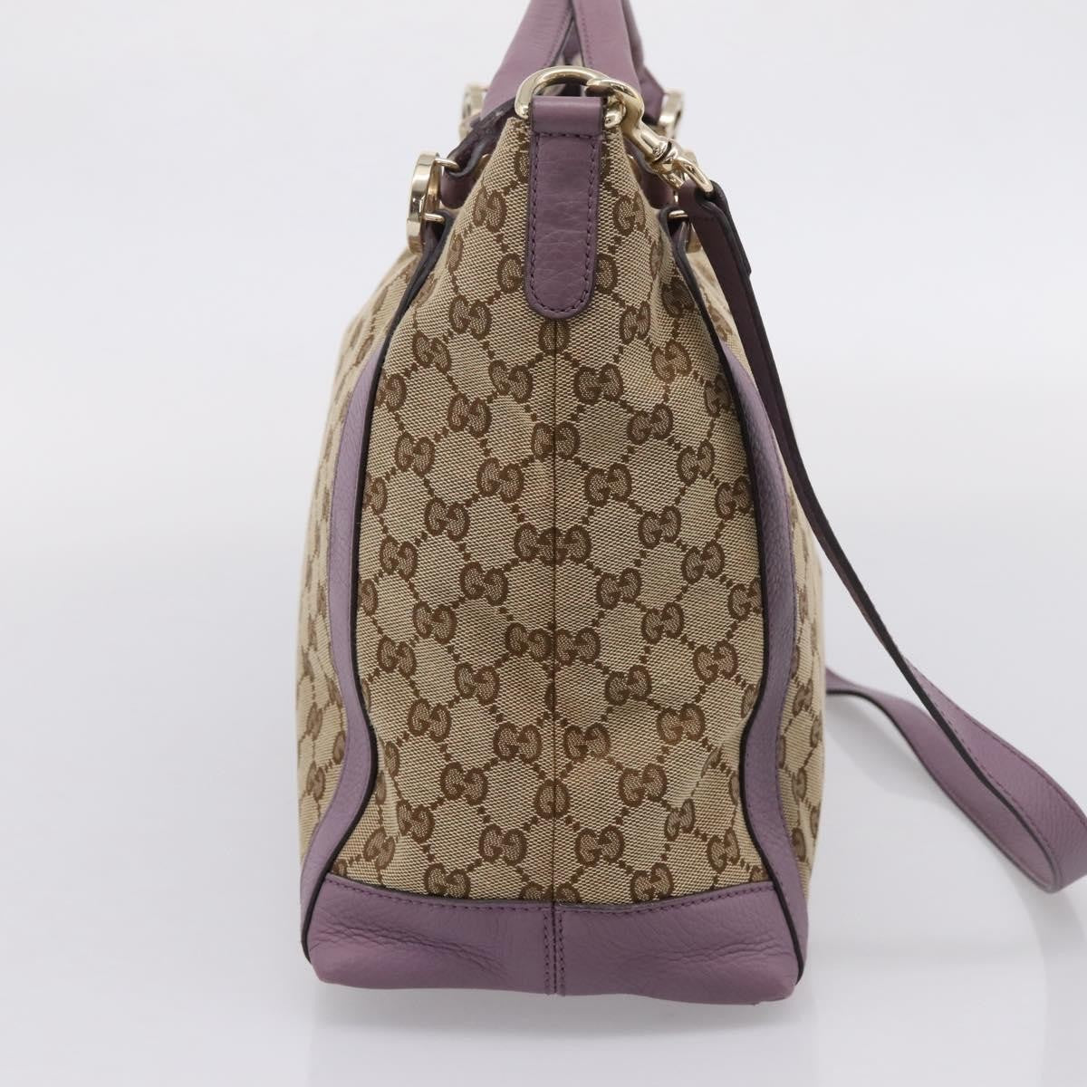 Gucci Shoulder Canvas Beige Canvas Shoulder Bag Bag (Pre-Owned)