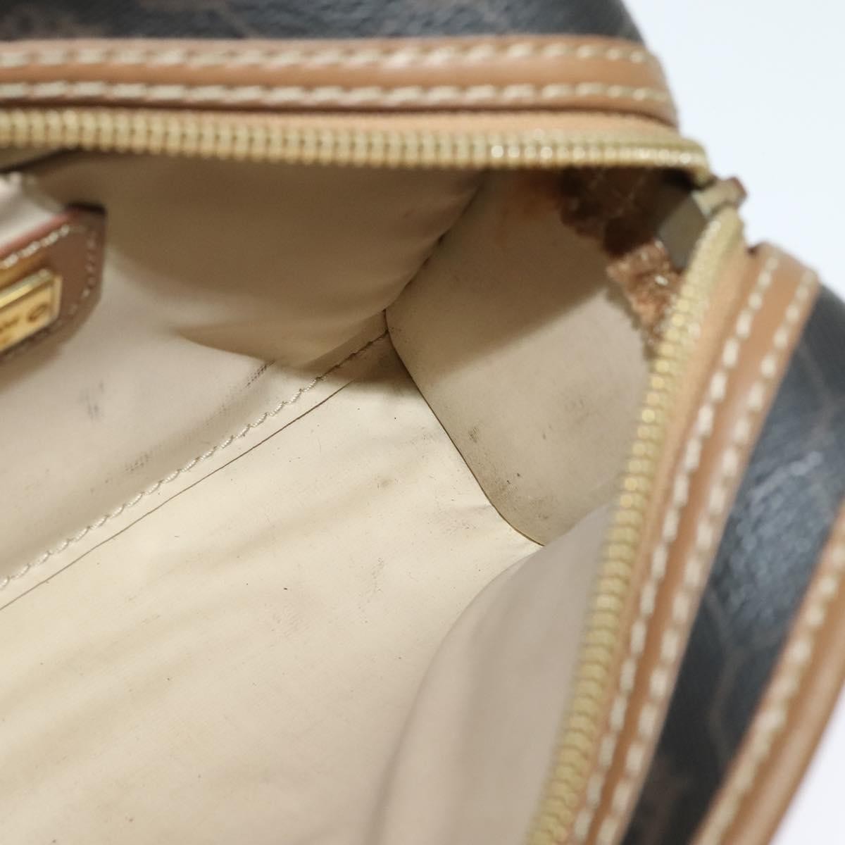 Christian Dior Vintage Honeycomb Zip Canvas And Leather Black Canvas Clutche & Pouche Bag (Pre-Owned)
