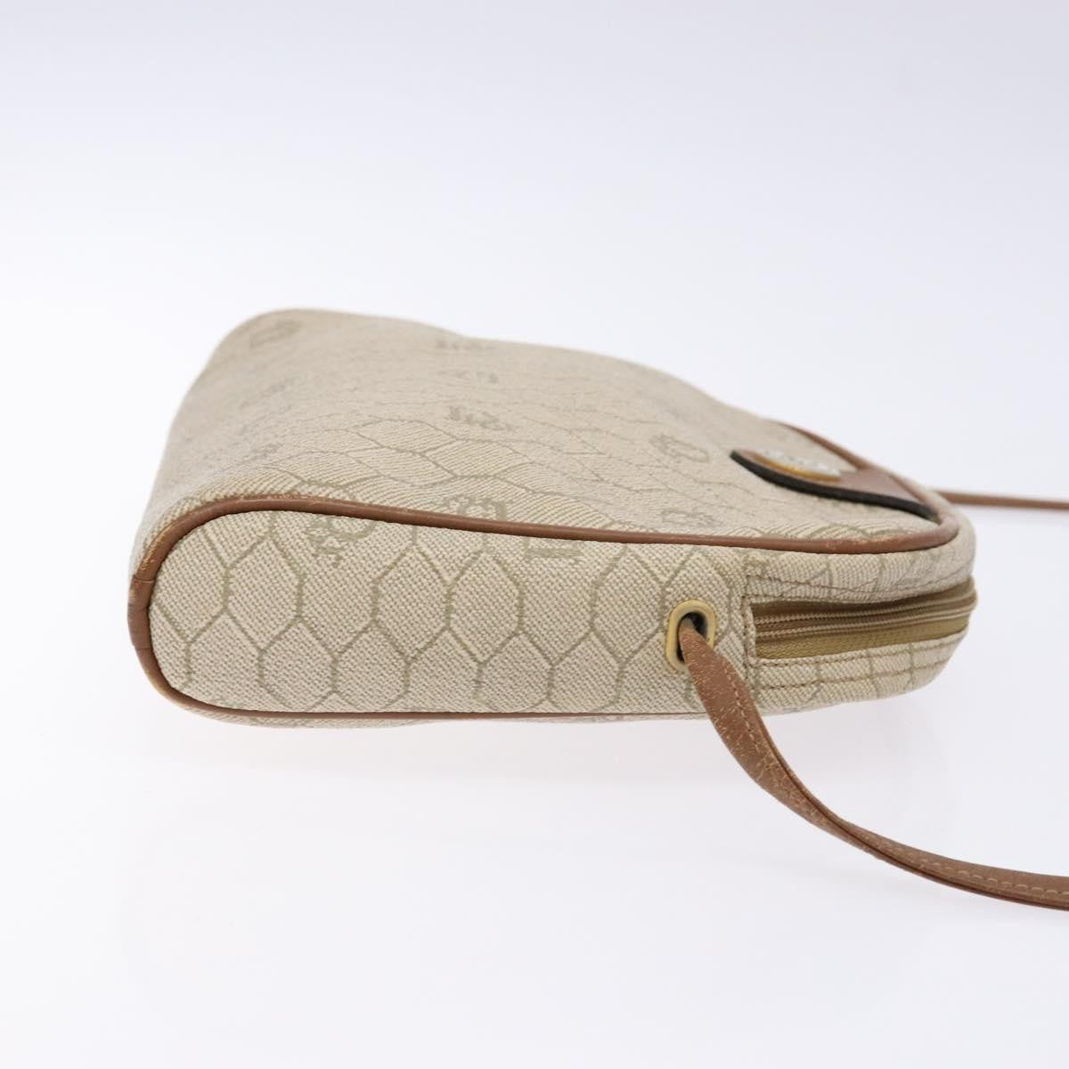 Christian Dior Vintage Honeycomb Canvas Beige Canvas Bag (Pre-Owned)