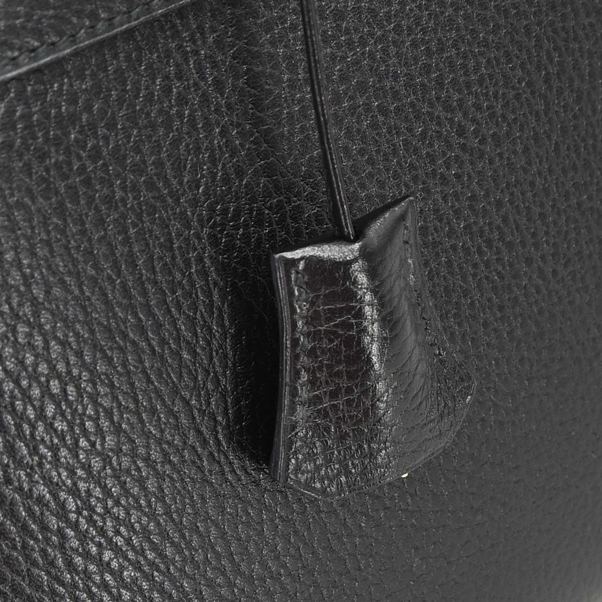 Hermes Kelly Black Ardennes With Gold Hardware Black Leather Handbag (Pre-Owned)