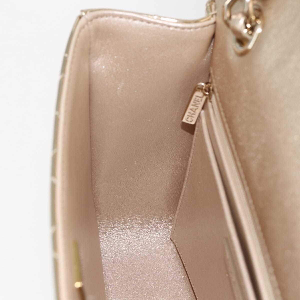 Chanel Hollywood Boulevard Backpack With Star Coin Purse Quilted Metallic Leather Gold Patent_Leather Backpack Bag (Pre-Owned)